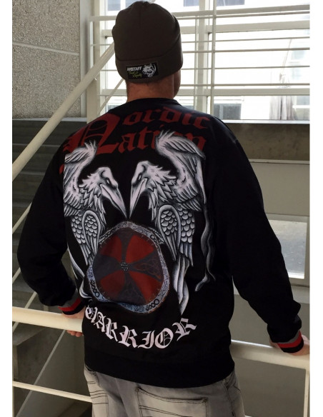 Nordic Worlds Raven Shield CrewNeck