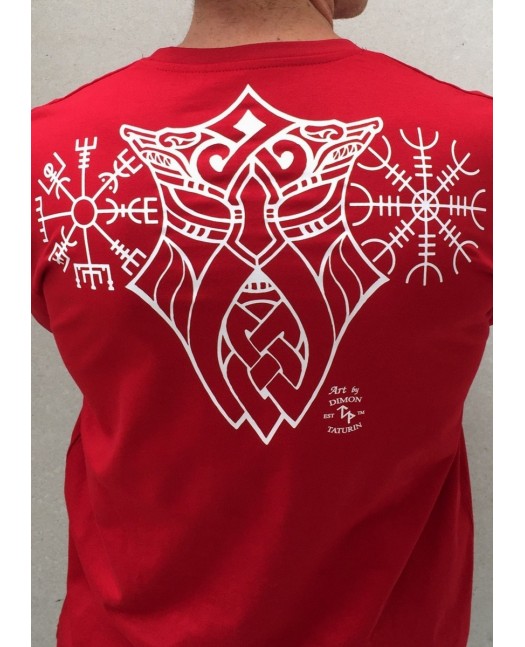 Vegvisir T-Shirt Red By Nordic Worlds...
