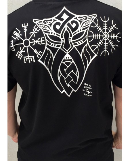 Vegvisir T-Shirt Black By Nordic Worlds Premium Cotton