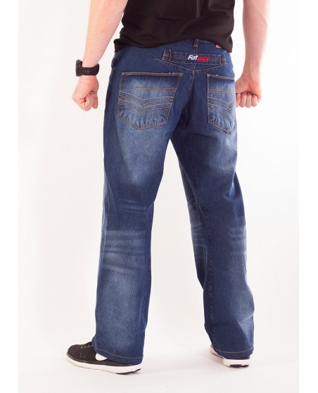 FAT313 Renew Legend Jeans Med Blue Stone Washed Baggy