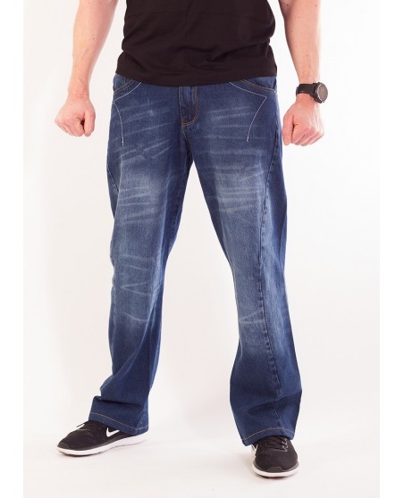 FAT313 Renew Legend Jeans Med Blue Stone Washed Baggy