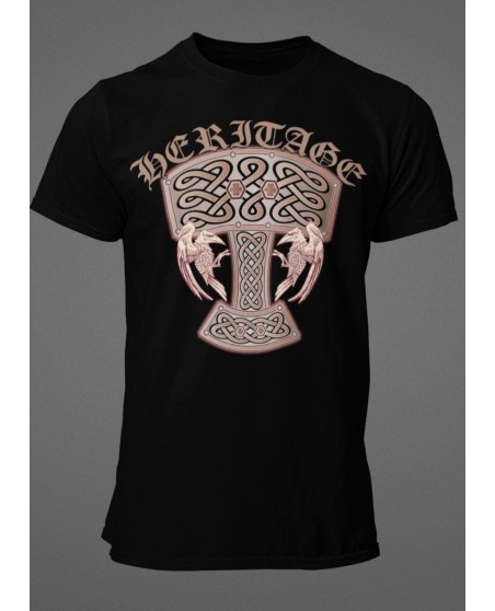 Heritage Hammer T-Shirt Black by Nordic Worlds Premium Cotton