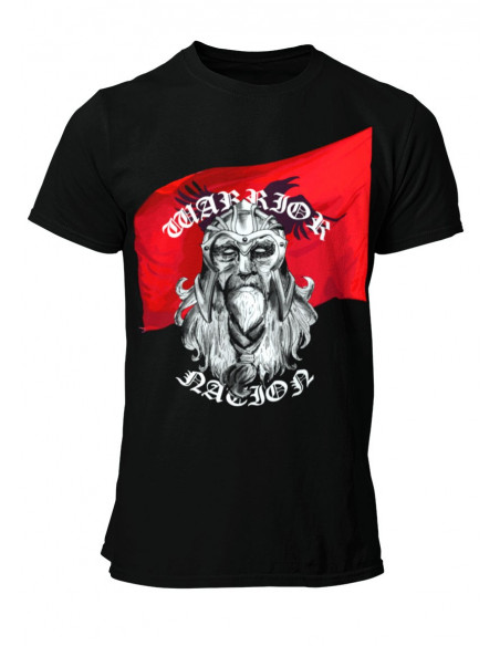 Warrior Nation T-Shirt Black by Nordic Worlds Premium Cotton