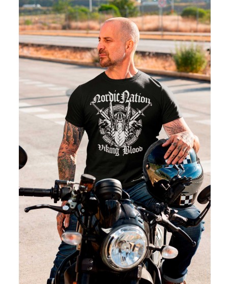 Viking Blood T-Shirt black by Nordic Worlds Premium Cotton