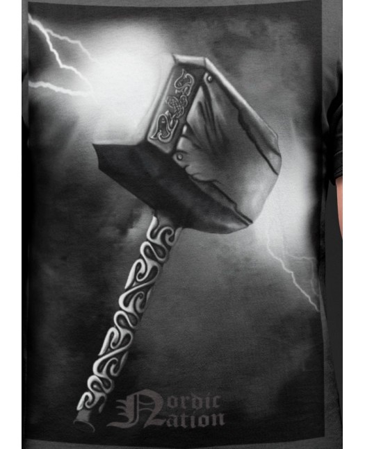 Thors Hammer T-Shirt Grey by Nordic...
