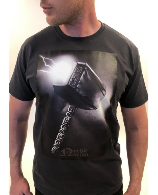 Thors Hammer T-Shirt Grey by Nordic...