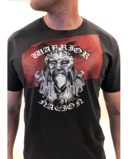 Warrior Nation T-Shirt Grey by Nordic Worlds Premium Cotton