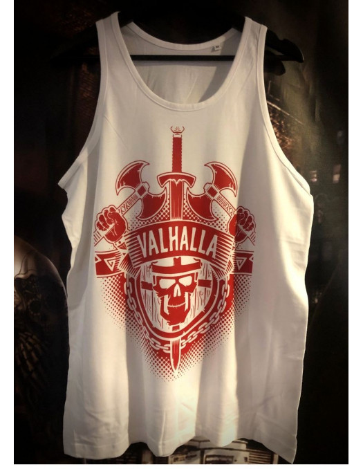 Valhalla TankTop WhiteNRed