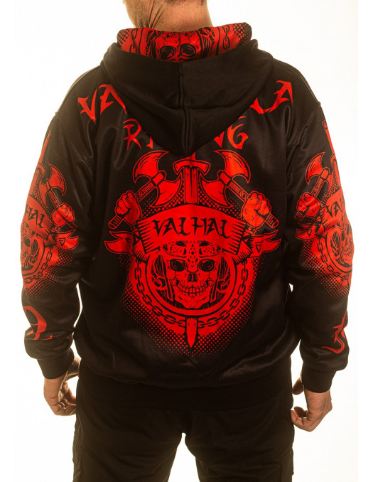 Valhalla Rising ZipHoodie BlackNRed...