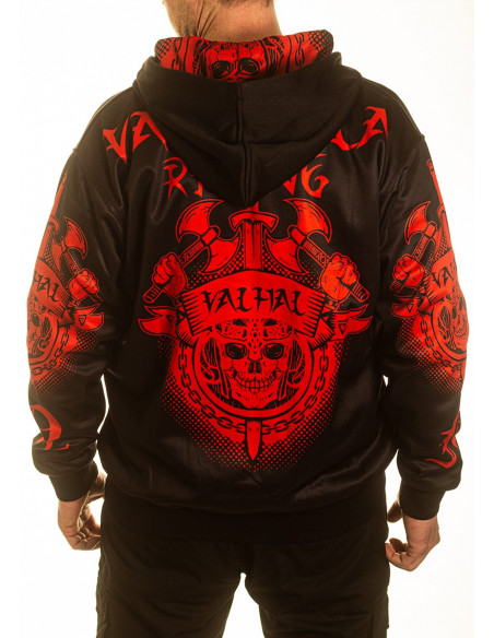 Valhalla Rising ZipHoodie BlackNRed by Nordic Worlds Premium Collectors Edition