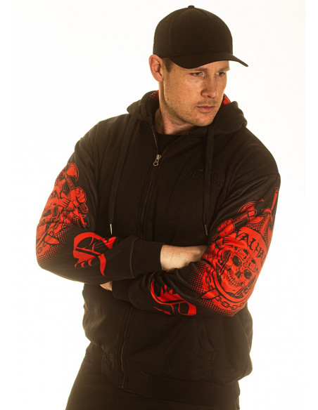 Valhalla Rising ZipHoodie BlackNRed by Nordic Worlds Premium Collectors Edition