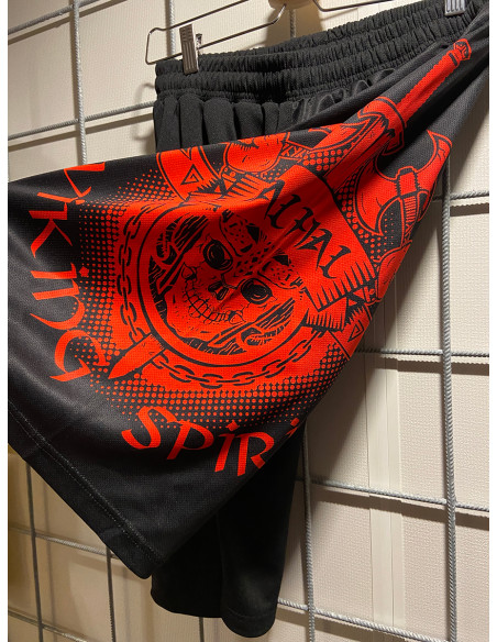 Valhal Spirit Mesh Shorts BlackNRed by Nordic Worlds