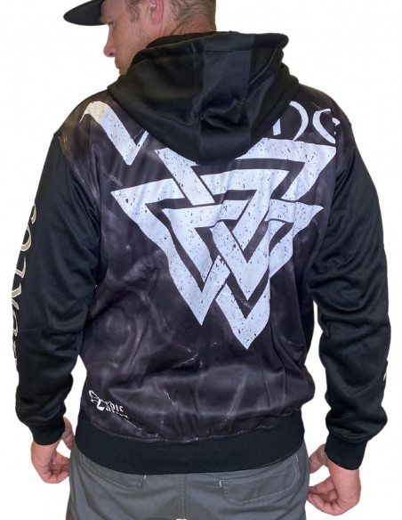 Worlds of Norse ZipHoodie Viking Valknut by Nordic Worlds