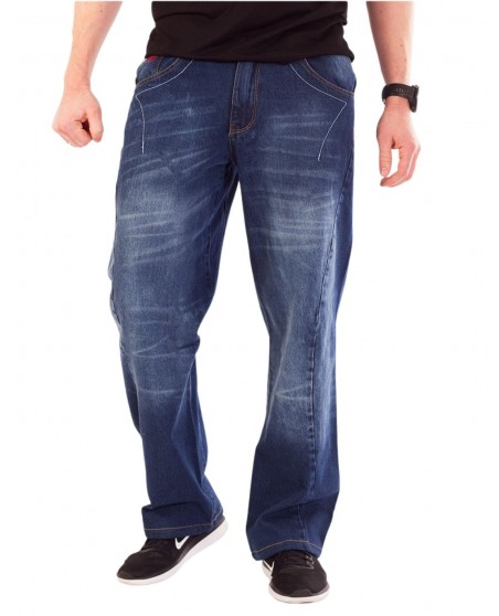 FAT313 Renew Legend Jeans Med Blue Stone Washed Baggy