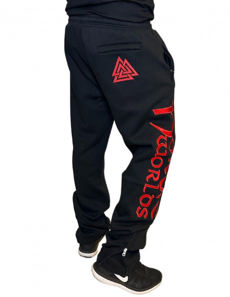 Nordic Worlds Logo Sweatpants BlackNRed