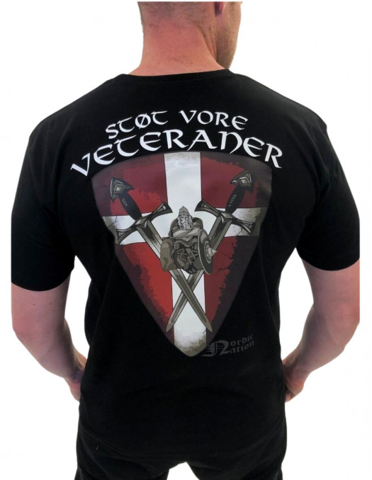 Støt vore Veteraner T-Shirt Black by Nordic Worlds Premium Cotton