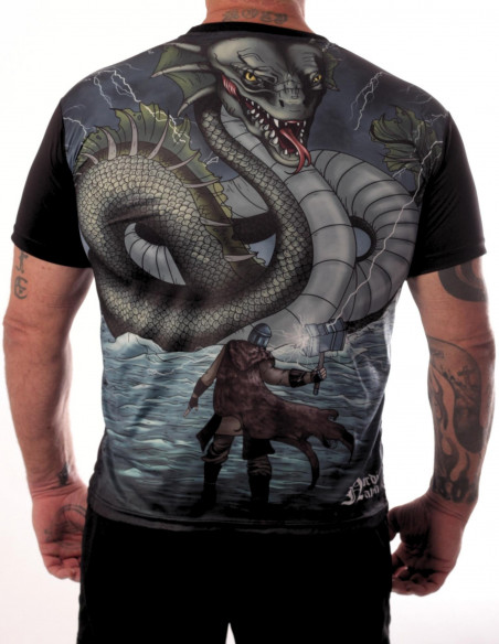 Midgard Serpent T-Shirt Colored by Nordic Worlds