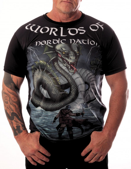 Midgard Serpent T-Shirt Colored by Nordic Worlds