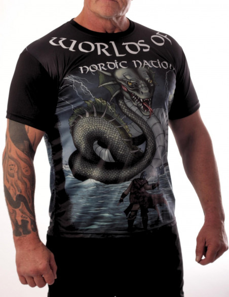 Midgard Serpent T-Shirt Colored by Nordic Worlds