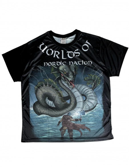 Midgard Serpent T-Shirt Colored by Nordic Worlds