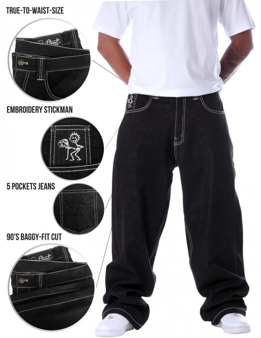 BSAT Stickman Jeans The F*ck Black Vol.2