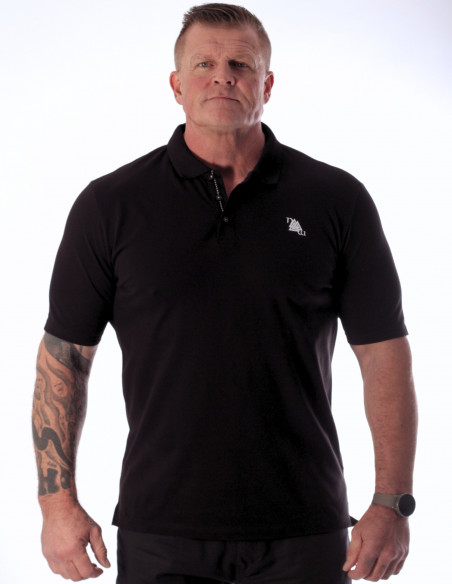 Valknut Spirit Stretch Poloshirt Black by Nordic Worlds