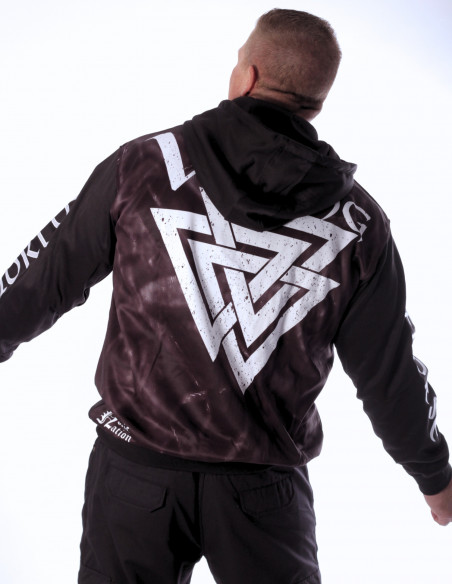 Worlds of Norse ZipHoodie Viking Valknut by Nordic Worlds