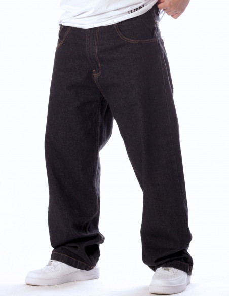 Baggy Only God Can Judge Washed Black Jeans