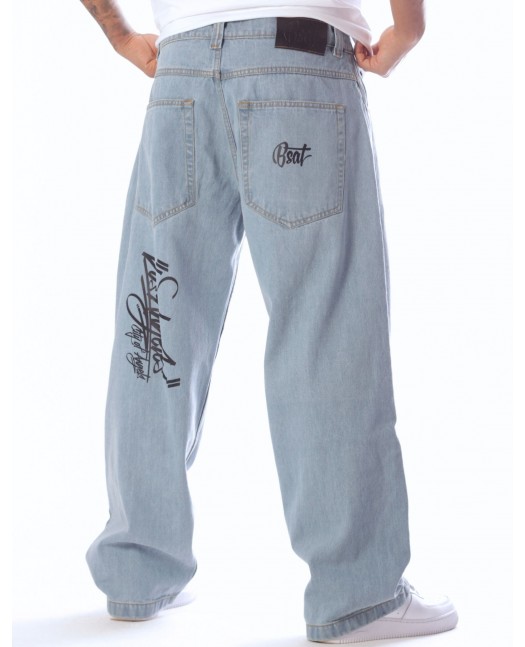 Los Angeles Baggy Jeans Sky Blue by BSAT