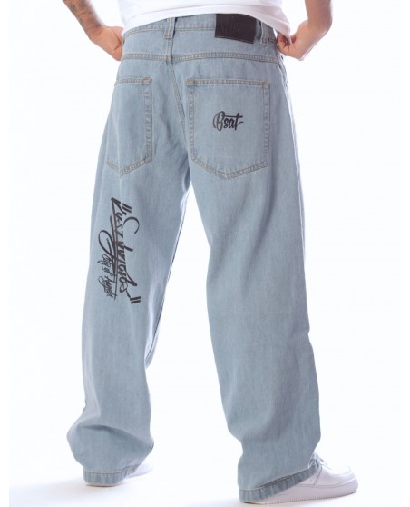 Los Angeles Baggy Jeans Sky Blue by BSAT