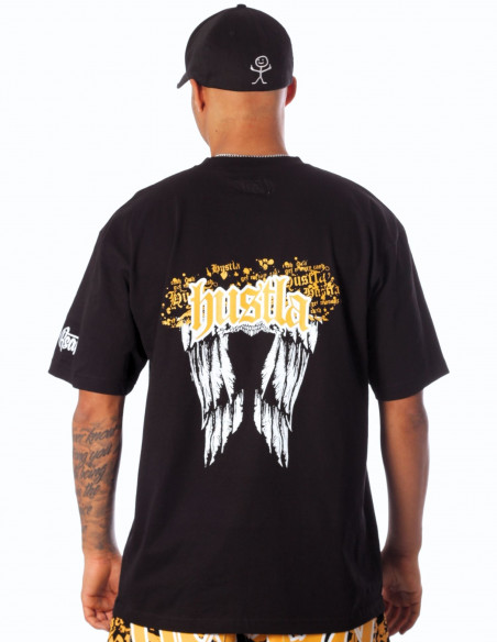 BSAT Hustla Baggy T-Shirt Black Yellow Legendary Collection
