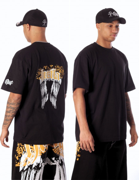 BSAT Hustla Baggy T-Shirt Black Yellow Legendary Collection