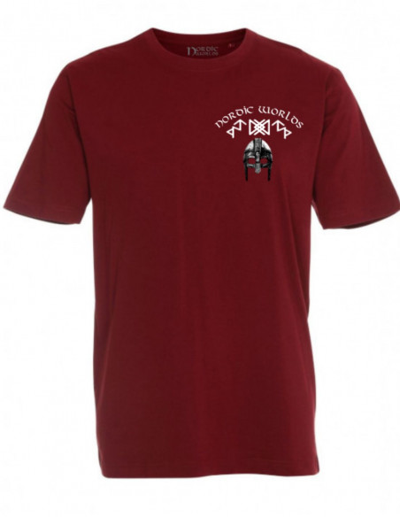 Alpha Helmet T-Shirt Burgundy by Nordic Worlds