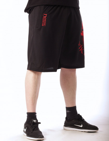 Valhal Spirit Mesh Shorts BlackNRed by Nordic Worlds