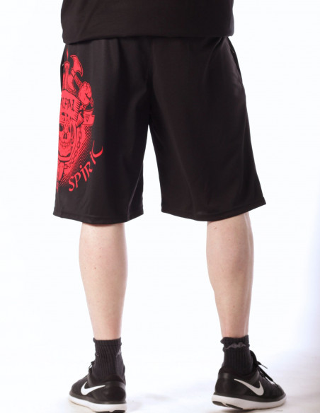 Valhal Spirit Mesh Shorts BlackNRed by Nordic Worlds