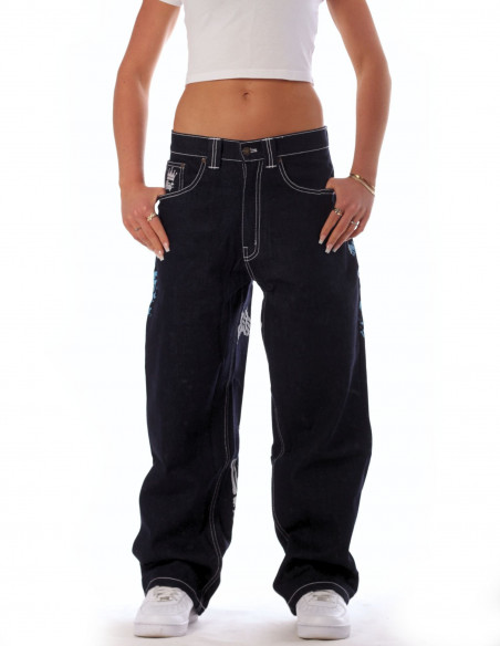 BSAT HUSTLA Baggy Jeans BlueNWhite *Legacy Edition*