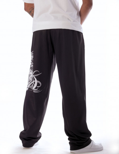 BSAT Cali Skull Mesh Pants Black n White