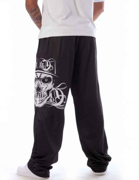 BSAT Cali Skull Mesh Pants Black n White