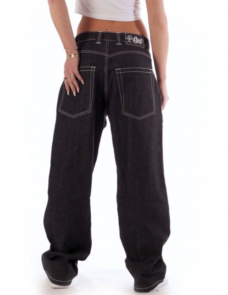 BSAT Stickman The Skater *1st Edition* Raw Black Baggy Jeans