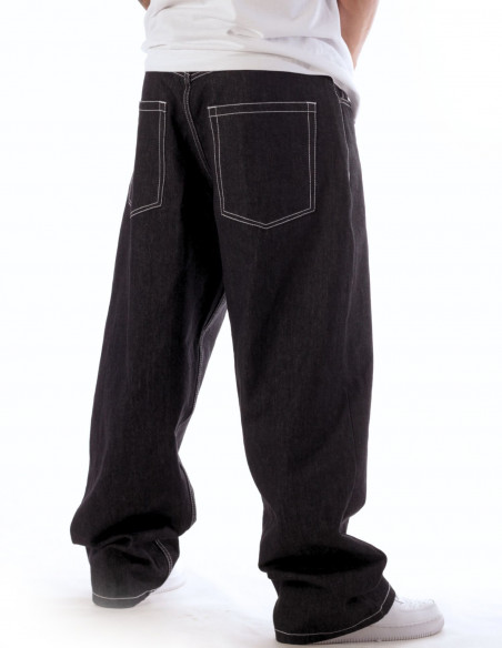 BSAT Stickman The Skater *1st Edition* Raw Black Baggy Jeans