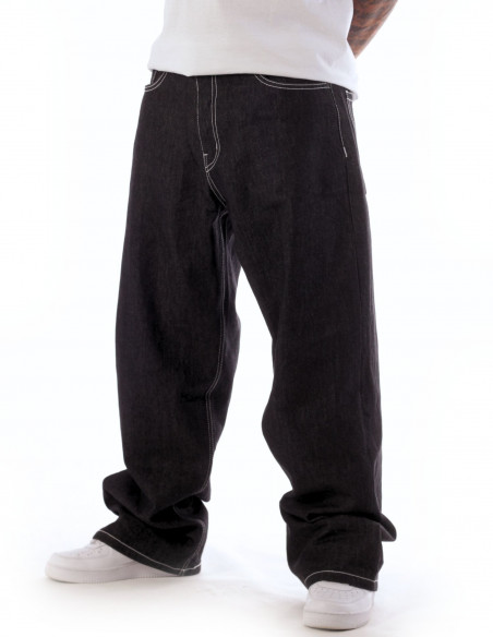 BSAT Stickman The Skater *1st Edition* Raw Black Baggy Jeans