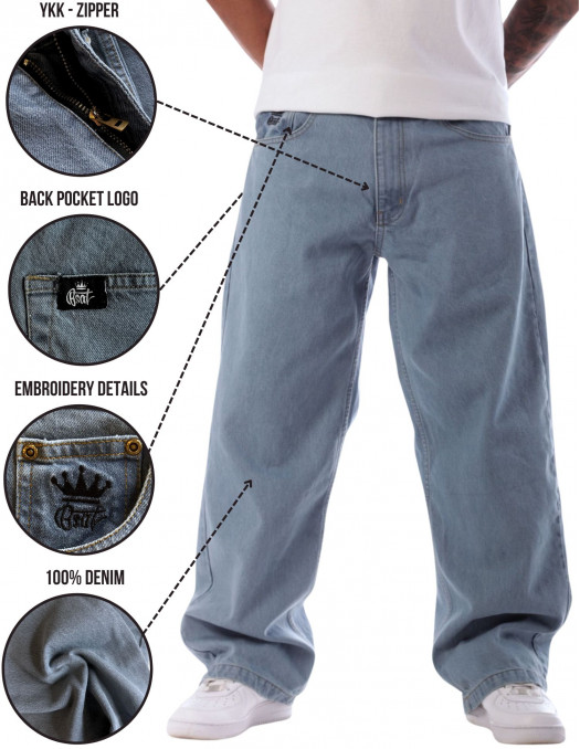 BSAT Bronx Baggy Jeans Light Blue