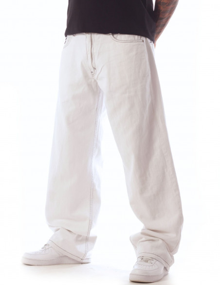 BSAT Bronx Baggy Jeans White n Black