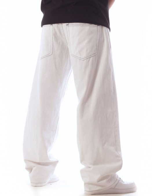 BSAT Bronx Baggy Jeans White n Black