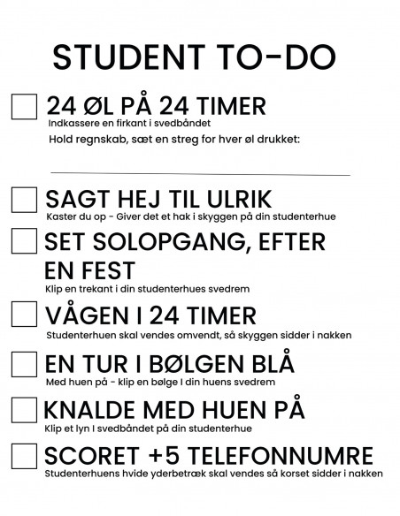 Student 2025 - Student To Do Listen T-shirten