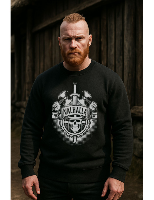 Nordic Worlds Valhal Crew Sweatshirt Black
