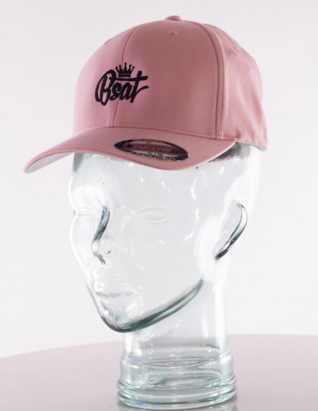 BSAT Bronx Crown Embroidery Cap Athletic Shape Pink Rose