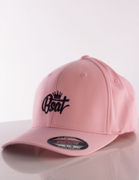 BSAT Bronx Crown Embroidery Cap Athletic Shape Pink Rose