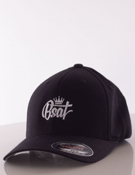BSAT Bronx Crown Embroidery Cap Athletic Shape Black