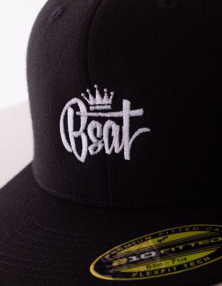 BSAT Bronx Crown Embroidery Flatcap Black